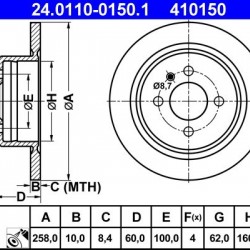 24.0110-0150.1 34216755407 ΔΙΣΚΟΠΛΑΚΕΣ ΟΠ. 258mm