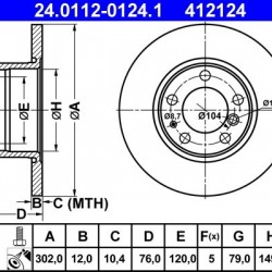 24.0112-0124.1 34111161693 ΔΙΣΚΟΠΛΑΚΕΣ ΕΜΠ. 302mm