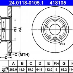 24.0118-0105.1 701615301B ΔΙΣΚΟΠΛΑΚΕΣ ΕΜΠ. 282mm