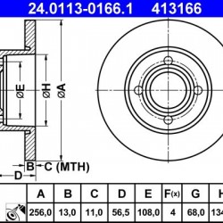 24.0113-0166.1 895615301 ΔΙΣΚΟΠΛΑΚΕΣ ΕΜΠ. 256mm