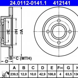 24.0112-0141.1 1019598 ΔΙΣΚΟΠΛΑΚΕΣ ΕΜΠ. 239mm