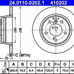24.0110-0202.1 34211165457 ΔΙΣΚΟΠΛΑΚΕΣ ΟΠ.280mm