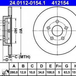 24.0112-0154.1 1323102 ΔΙΣΚΟΠΛΑΚΕΣ ΟΠ. 280mm