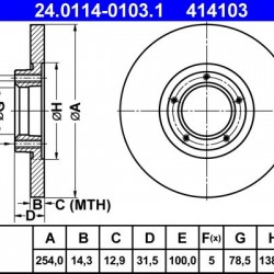 24.0114-0103.1 5022676 ΔΙΣΚΟΠΛΑΚΕΣ ΕΜΠ. 254mm