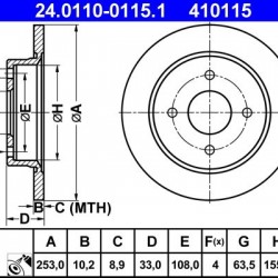 24.0110-0115.1 1630149 ΔΙΣΚΟΠΛΑΚΕΣ ΟΠ. 253mm