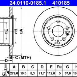 24.0110-0185.1 1154230212 ΔΙΣΚΟΠΛΑΚΕΣ ΟΠ. 279mm
