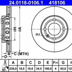 24.0118-0106.1 6N0615301C ΔΙΣΚΟΠΛΑΚΕΣ ΕΜΠ. 239mm