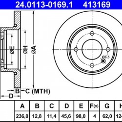 24.0113-0169.1 115430210 ΔΙΣΚΟΠΛΑΚΕΣ ΕΜΠ. 236mm