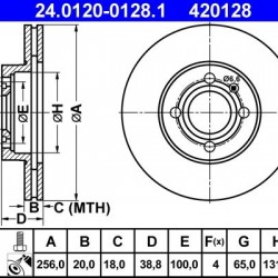 24.0120-0128.1 6N0615301D ΔΙΣΚΟΠΛΑΚΕΣ ΕΜΠ. 256mm