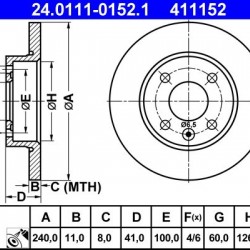 24.0111-0152.1 569020 ΔΙΣΚΟΠΛΑΚΕΣ ΕΜΠΡ. 240mm