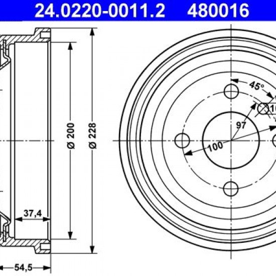 24.0220-0011.2 568058 ΤΑΜΠΟΥΡΑ 200mm