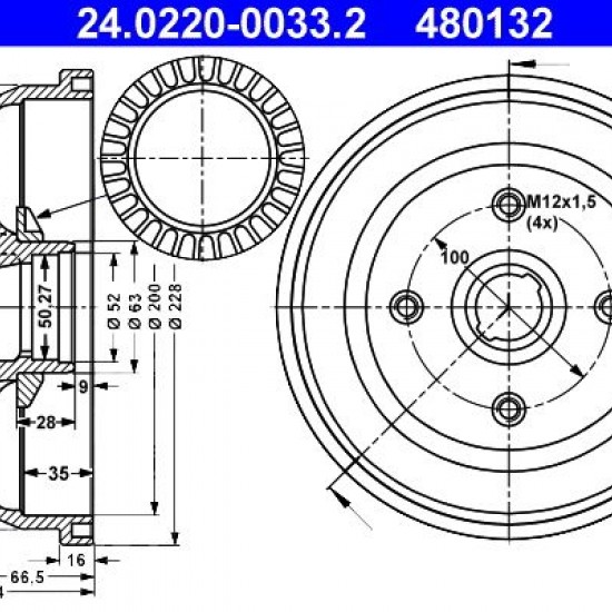 24.0220-0033.2 418025 ΤΑΜΠΟΥΡΑ 200mm