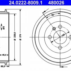 24.0222-8009.1 34211158556 ΤΑΜΠΟΥΡΑ 229mm