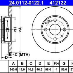 24.0112-0122.1 71738423 ΔΙΣΚΟΠΛΑΚΕΣ ΕΜΠ. 240mm