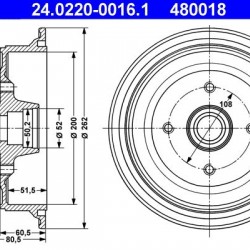24.0220-0016.1 893501615 ΤΑΜΠΟΥΡΑ 200mm