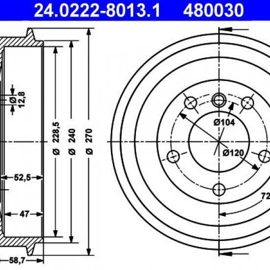 24.0222-8013.1 34211159486 ΤΑΜΠΟΥΡΑ 229mm