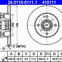 24.0110-0111.1 191615601A ΔΙΣΚΟΠΛΑΚΕΣ ΟΠ. 226mm