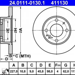 24.0111-0130.1 4385812 ΔΙΣΚΟΠΛΑΚΕΣ 227mm