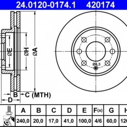 24.0120-0174.1 569021 ΔΙΣΚΟΠΛΑΚΕΣ ΕΜΠΡ. 240mm