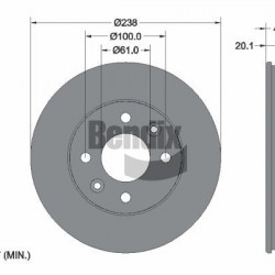 561336B 7701204286 ΔΙΣΚΟΠΛΑΚΕΣ ΕΜΠΡ. 238mm