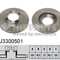J3300501 5171221A00 ΔΙΣΚΟΠΛΑΚΕΣ ΕΜΠ.242mm