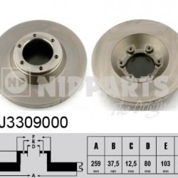 J3309000 8942241720 ΔΙΣΚΟΠΛΑΚΕΣ ΕΜΠ.259mm