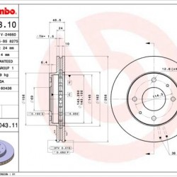 BS8275 MR205585 ΔΙΣΚΟΠΛΑΚΕΣ ΕΜΠ.256mm