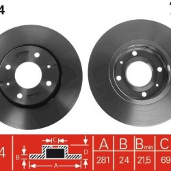 DF4054 M818027 ΔΙΣΚΟΠΛΑΚΕΣ ΕΜΠ.281mm