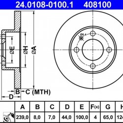 24.0108-0100.1 861615301B ΔΙΣΚΟΠΛΑΚΕΣ ΕΜΠΡ. 239mm