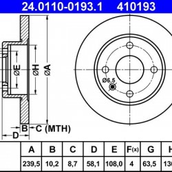 24.0110-0193.1 1629475 ΔΙΣΚΟΠΛΑΚΕΣ ΕΜΠΡ. 240mm
