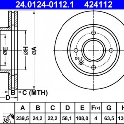 24.0124-0112.1 1595875 ΔΙΣΚΟΠΛΑΚΕΣ ΕΜΠΡ. 239mm