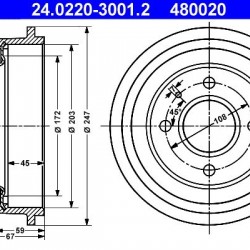 24.0220-3001.2 6070682 ΤΑΜΠΟΥΡΑ 203mm