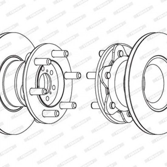 1904531 ΔΙΣΚΟΠΛΑΚΑ IVECO DAYLI I 280X142X16 ΕΜΠΡ.++